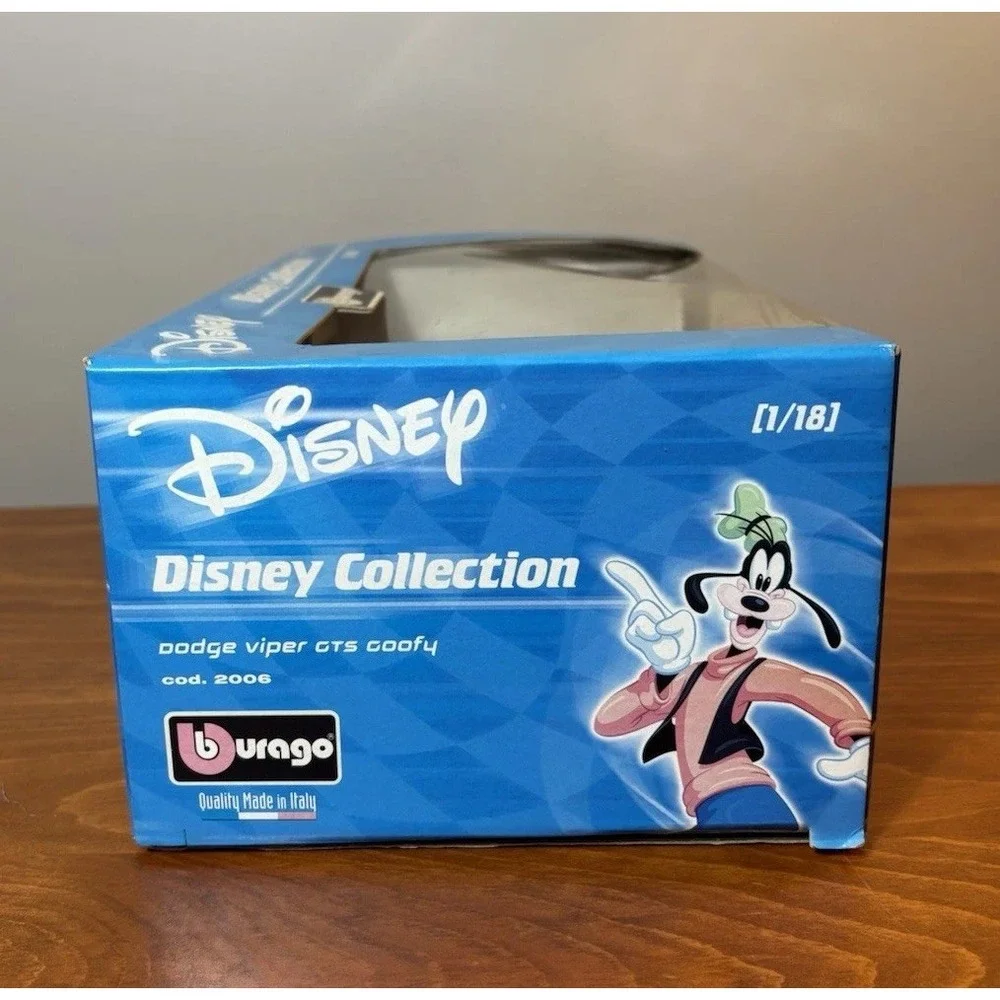 Bburago Disney Collection Goofy Dodge Viper GTS 1/18 Diecast Car 2006 Italy NIB